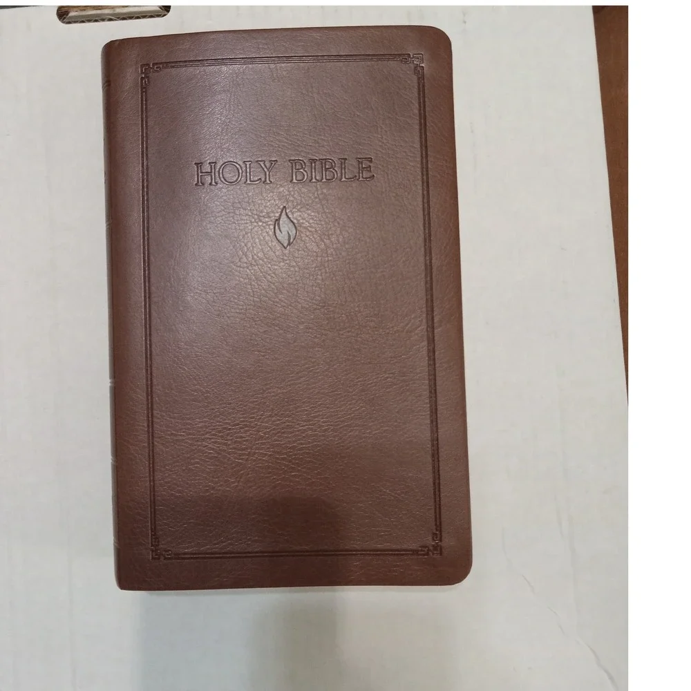 NKJV Bible Apologetics Press 2023 Brown Duotone Faux Leather Index Gold TrimColr